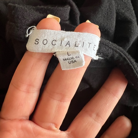 Socialite Long Sleeve Black Blouse - Picture 7 of 8